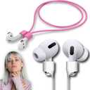 Ultra Strong Magnetic Airpod Pro Strap Anti-Lost Cord Sports Lanyard Compatible with Airpods 3rd 2nd Generation Pro 3 2 1 (Pink)