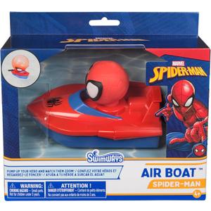 Swimways Marvel Spidey Air Boat, Swimming Pool Accessories & Kids Pool Toys, Spiderman Party Supplies & Bath Toys for Kids Aged 4 & Up