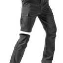 Moosehill Men's-Hiking-Pants Convertible Quick-Dry Water-Resistant Lightweight Zip-Off Outdoor for Hunting, Fishing, Safari with 5 Deep Pockets XL
