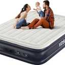 Air Mattress Queen with Built in Pump,15'' Inflatable Mattress of Vertical Beams,Self Inflatable/Deflation Blow Up Mattress in 3 Mins,Flocked Top Airbed with Carry Bag for Home,Camping