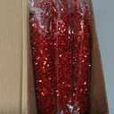 Large Heart Ornaments for Valentines 10 Inch 3D Glitter Heart Hanging Ornament for Tree Wreath Door Home Window Large Valentine's Day Wreath Wedding Holiday Decor(Red)