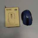TECKNET Wireless Mouse, 2.4G Ergonomic Optical Mouse, Computer Mouse for Laptop, PC, Computer, Chromebook, Notebook, 6 Buttons, 24 Months Battery Life, 2600 DPI, 5 Adjustment Levels (Blue)