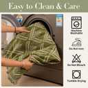 JPGGD Leaf Couch Blanket Cover,Chenille Sofa Covers Washable for Dogs,Couch Covers for Sofa, Soft Slipcovers for Couches and Sofas Pet Friendly or 2-3 Cushion Couch1pc, Green, 71"134"