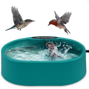 Heated Chicken Waterer, 125OZ Large Capacity Poultry Water Heater for Chicken Coop Hens Turkey Goose Duck Pigeon Poultry Birds Dog Cat Drinker in Winter