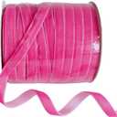 Vintage Hot Pink Velvet Ribbon 5/8 Inch Wide 50 Yards for Christmas Tree Gift Wrapping Flower Bouquet Home Decoration DIY Projects