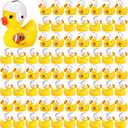 100 Pcs Themed Ducks Resin Ducks Resin Party Decorations for Crafts Making DIY Miniature Landscape Micro Decor Gifts (Football)