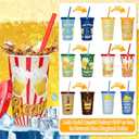 Jansun 12pcs Beer Funny Quotes Color Changing Cups with Lids and Straws 12Oz Reusable Plastic Cups for Oktoberfest Party Favors Goodie for Home Kitchen Office Bar Supplies