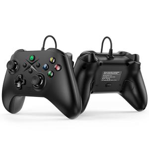 Wired Gaming Controller, Hall Lineness Trigger, Joystick Gamepad with Dual-Vibration PC Game Controller Compatible with PS3, Switch, Windows 10/8/7 PC, Laptop, TV Box, Steam, Epic, Android Mobile Phones, Tesla, 6.5 ft USB Cable(Wired Controller)