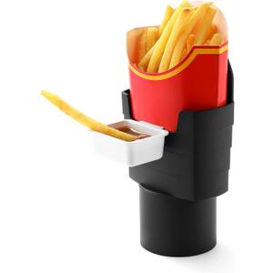 French Fry Holder and Sauce Holder Set for Car, Funny Useful White Elephant Gift Idea for Adults, Stocking Stuffer for Men and Women (1)