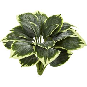 Nearly Natural 23-In Variegated Hosta Artificial Plant, Green