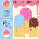 Moukeren 3 Pcs Ice Cream Drip Arch Backdrop Cover 4ft 5ft 6ft Wedding Arch Covers Spandex Backdrop Stand for Birthday Banquet Ceremony Photography Party Decoration