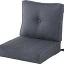 Outdoor 2-Piece Sunbrella Premium Deep Seat Cushion Set, Cast Slate