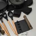 Astercook Non Stick Pots and Pans Set, Healthy Non-Toxic Titanium Induction Kitchen Cookware Sets for Cooking with Frying Pans, PFAS/PTFE/PFOA & PFOS Free, Black, 18Pcs