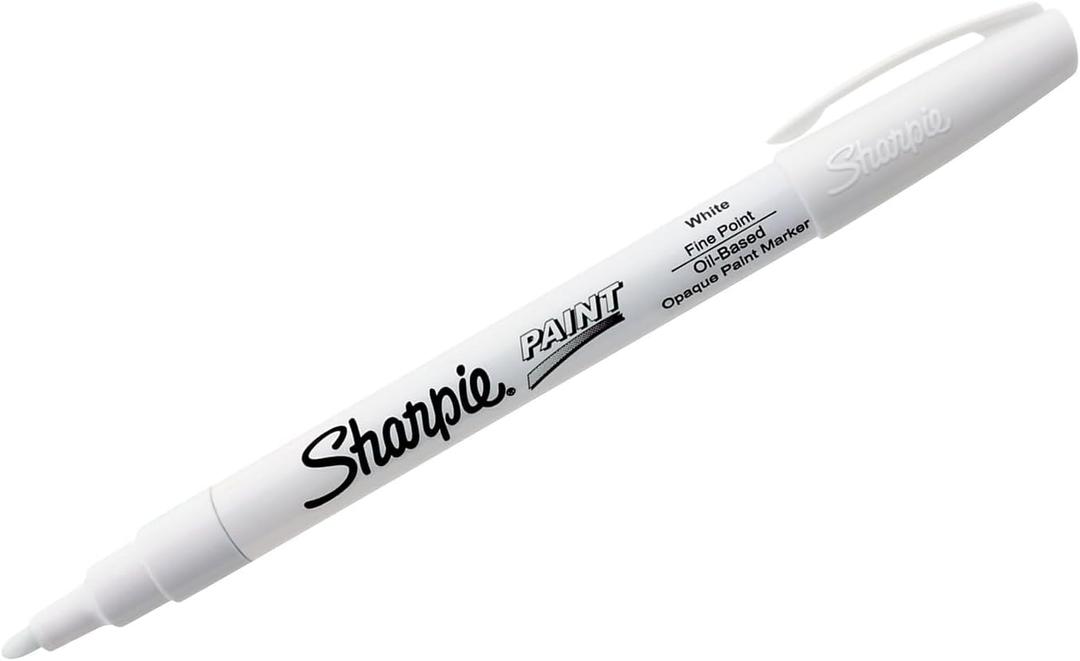 Sharpie Oil-Based Paint Marker, Fine Tip, White Ink (1873937)