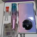 Electric Nail Drill File Kit Professional 40000 RPM, Melodly Rechargeable Electric Nail File Machine Kit for Acrylic Gel Nails Polishing Removing, Portable Cordless Efile with Gold Bits at Salon Home