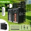 Metal Air Conditioner Fence 1 Panel, No-Dig Privacy Screen Enclosure Kit