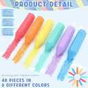 Crtiin 48 Pcs End of The Year Gifts Jumbo Sidewalk Chalk Bulk 24 Summer Chalk Card and Bags from Teacher Non-toxic Washable Colored Chalks for Preschool Graduation School Party Gift Favors