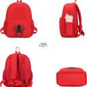 Octsky Toddler Backpack for Little Boys Kids Mini Backpack for Travel School, Black