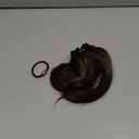 REECHO Ponytail Extension, 1" Mini Claw Clip in Ponytail Hair Extensions Short Natural Straight Wavy Messy Bun Hair Pieces for Women with Short Thin Hair - Chocolate Brown