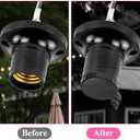 4Pcs Light Bulb Socket Cover,Black Light Socket Safety Caps Plugs,Light Socket Safety Cap Plugs for String Lights Recessed Standard Light Sockets for Covering Unused Sockets