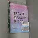 Travel Makeup Mirror with Lights, Portable Small Beauty LED Vanity Mirror with Lights, 1200mAh Battery, Dimmable Touch Screen, Tabletop Folding Compact Mirror,Women Gift (8"L x 6"W, White)