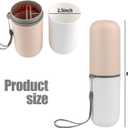 2 x Travel Toothbrush Holder,Portable Toothbrush Holders for Couples,Multifuction Toothbrushes Toothpaste Set for Traveling, Camping, Business Trip and School (1, Pink/White)