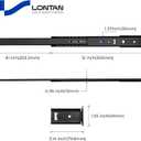 LONTAN 1 Piece Black Center Mount Drawer Slides 12 Inch - Bottom Centered Drawer Mount 3/4 Extension Heavy Duty Drawer Glides for Cabinets, Dressers, and Furniture  Smooth and Quiet Operation