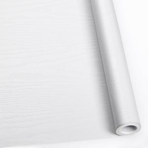 Abyssaly White Contact Paper 24" X 118", Wood Peel and Stick Wallpaper Vinyl Thickening, Wood Grain Wallpaper Suitable for Kitchen Cupboards Bedroom Living Room