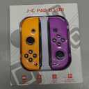 Sylphidara Replacement for Nintendo Switch Controller, Switch Controllers Compatible with Nintendo Switch/OLED/Lite, Support Dual Vibration/6Axis Gyro/Motion Control/Wakeup (Purple&Orange)