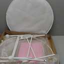 Badger Basket Enchanting Sweet Dreams Round Doll Bassinet with Canopy and LED Lights for 18-Inch Dolls  A Magical Sleeping Space