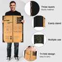 2 Pack Trifold Poster Board 48" X 36", IKAYAS Black Poster Boards, Science Fair Display Boards Posterboard for Mounting, Prints,Art,Display,Projects Classroom Supplies