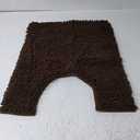 Yimobra Toilet Rugs U Shaped Washable - 24"x20" Non Slip Plush Contour Bath Rugs for Toilet - Super Soft Absorbent Quick Dry Toilet Mats for Bathroom,Brown