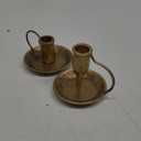 Iron Taper Candle Holder Set of 2 Antique Brass Candlestick Holders Vintage Decorative Candles Stand for Wedding Party Decoration Dinning Table Housewarming Gift