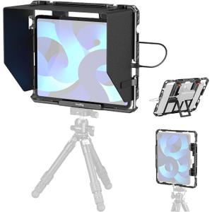 SMALLRIG Universal Metal Cage for iPad, Tripod Mount Adapter Monitor Fits for iPad Pro 12.9, Air, Mini and More, with 1/4"-20, 3/8"-16 Holes, Cold Shoe Mount - MD5059