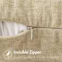 MIULEE Pack of 2 Beige Throw Pillow Covers 18x18 Inch Soft Chenille Pillow Covers for Sofa Living Room Spring Home Decor Couch Solid Dyed Cases Not Pillow Inserts