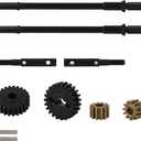 Hard Steel Front and Rear Portal Axle Shaft with Gear for 1/10 RC Crawler Car Axial SCX10 III AXI03006 AXI03007 Wrangler JL AR45 Axle Metal Upgrade Part (Rear)