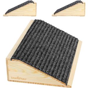 Dog Ramp for Stairs, Non-Slip Dog Stairs, Low-Angled Pet Ramps for Small Dogs and Cats, Medium Dogs, Step and Stair Assist for Injured and Older Pet, 2 Pack, Wood