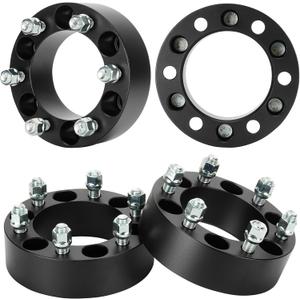 Youxmoto 6x5.5 Wheel Spacers 2inch Fit for Chevy Silverado 1500 GMC Sierra, for Chevrolet Tahoe Express 1500, Escalade Yukon Suburban, 108mm Bore 6x139.7mm Wheel Adapters with M14x1.5 Studs, 4PCS