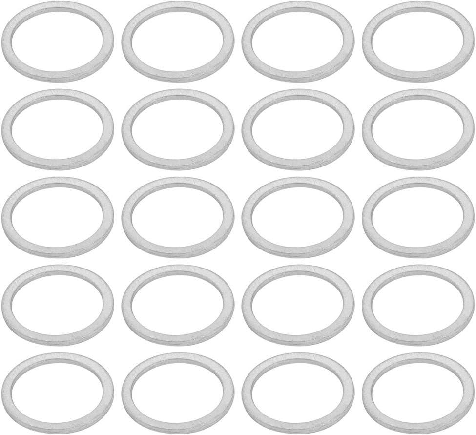 Uxcell 20Pcs 26mmx32mmx2mm Aluminum Motorcycle Hardware Drain Plug Washer