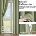 Simplebrand Sage Green Curtains for Bedroom Living Room 96 Inches Long 2 Panels Set, Room Darkening Thermal Insulated Curtains & Drapes, Solid Grommet Noise Reducing Window Treatment, W50 x L96 Inch