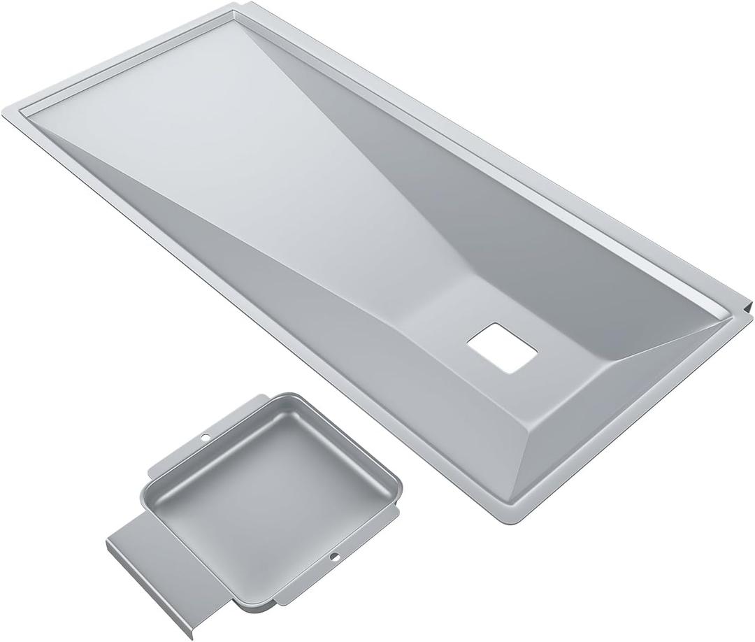 SafBbcue Grill Grease Tray Replacement for Royal Gourmet GD4002T 4-Burner Grill, Heavy Duty Enameled Steel BBQ Drip Pan, Royal Gourmet Grill Parts for GD4002T, Burner Drip Pans