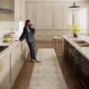 Washable Kitchen Rug Runners for Hallways: 2'x10' Bedroom Runner Rug Non Slip Low-Pile Stain Resistant Soft Carpet Runner for Indoor Entryway Hallways Kitchen Laundry Room Beside Farmhouse