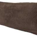 Extra Soft Body Pillow Cover, Sherpa/Microplush Material, 20x54 Inches, Zipper Closure (Coffee)