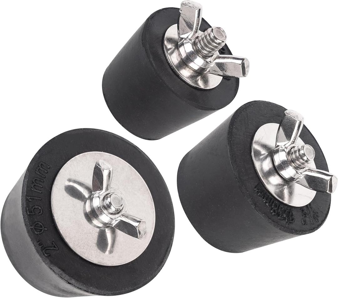BlueStars 3 Sizes 1-Inch, 1.25-Inch, 1.5-Inch Heavy Duty Swimming Pool Winter Expansion Rubber Plugs - Winterlizing Pool Plugs, Versatile Plugs In-ground & Above-Ground Pool - Pack of 3 Pool Plugs