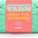 60g Pink Green Yarn for Crocheting and Knitting;66m (72yds) Cotton Yarn for Beginners with Easy-to-See Stitches;Worsted-Weight Medium #4;Cotton-Nylon Blend Yarn for Beginners Crochet Kit Making (1PACK, Seafoam Splash(19))