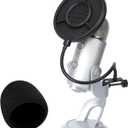 Blue Yeti Pop Filter Foam Windscreen - 5.5 Inch Diam 6 Layers Pop Filter for Mic Cover Yeti Pop Screen Compatible with Blue Yeti Microphone Professional Metal Pop Filter by YOUSHARES