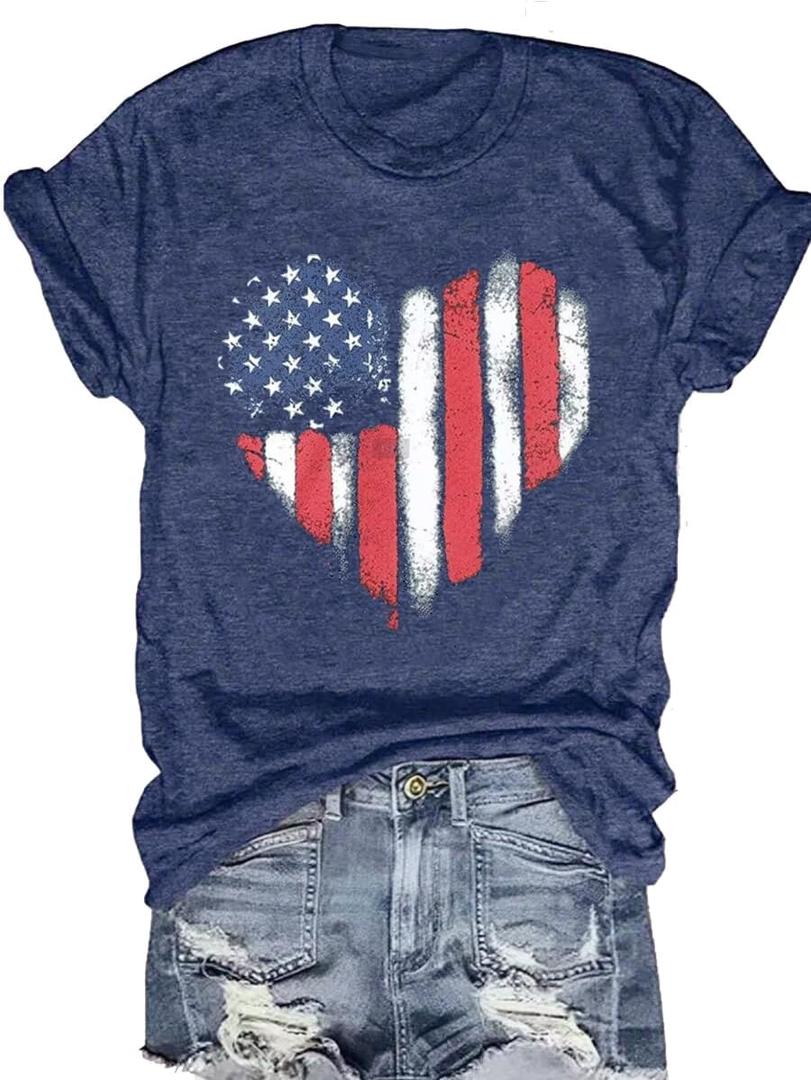 Women's T-Shirts Vintage Boho Sun Flowers Graphic Tees Cute Wildflowers Shirts Casual Summer Short Sleeve Tops (S, Blue3)