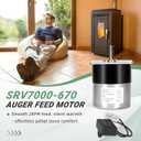 SRV7000-670 Auger Feed Motor, Fit for Pelpro PP70, PP130, PP150, PP60, PPC90, TSC90 & Pleasant Hearth PH35PS Pellet Stove - Replace 2RPM Synchronous Heatilator Feed Motor 120V 60Hz