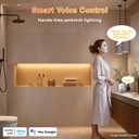 SHUNLEE Shower Niche LED Strip Light Waterproof with Alexa & APP Control, 2700K Warm White Recessed Aluminum Channel Shower Light Kit, Ambient Lighting for Bathroom Shower Tile & Wall Niche (36 Inch)