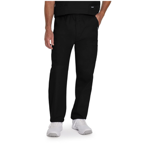 Landau Essentials Relaxed Fit 7-Pocket Elastic Cargo Scrub Pants for Men 8555 S